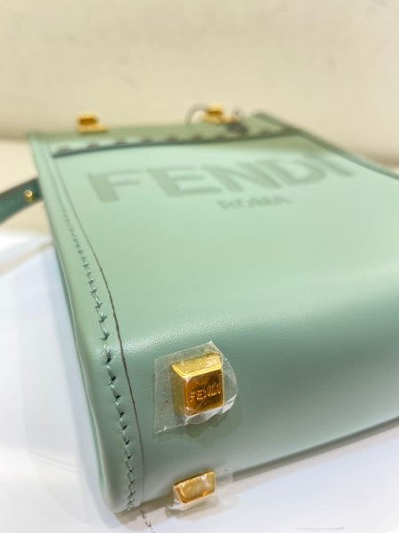 Fendi Mint Mini Sunshine Shopper Bag