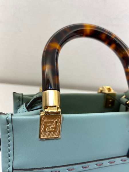 Fendi Mint Mini Sunshine Shopper Bag