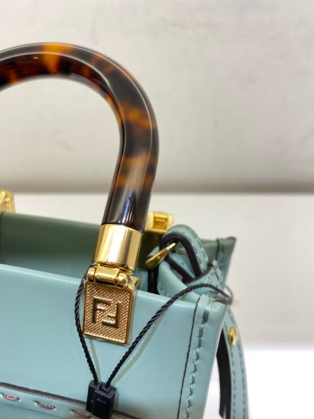 Fendi Mint Mini Sunshine Shopper Bag