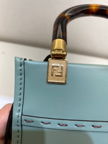 Fendi Mint Mini Sunshine Shopper Bag