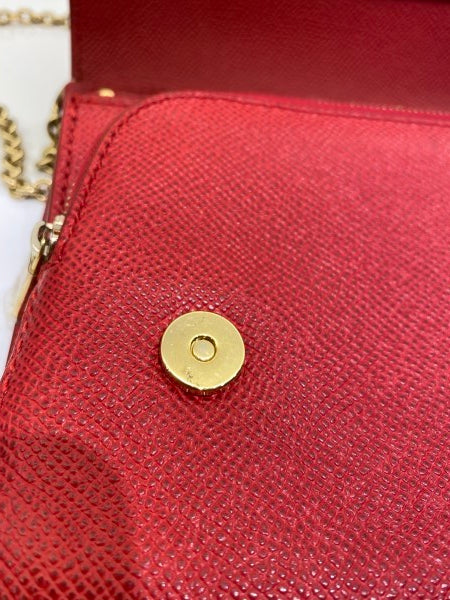 Dolce & Gabbana Red Crossbody Chain WOC