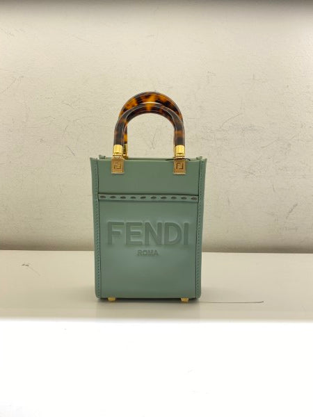 Fendi Mint Mini Sunshine Shopper Bag