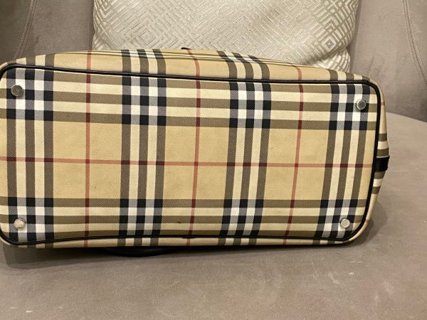 Burberry Bicolor Nova Check PVC Tote Bag