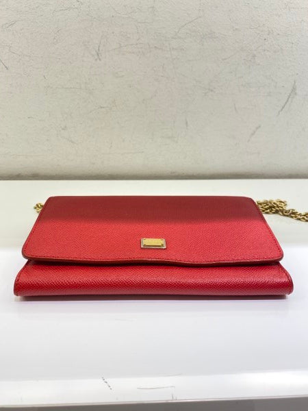 Dolce & Gabbana Red Crossbody Chain WOC