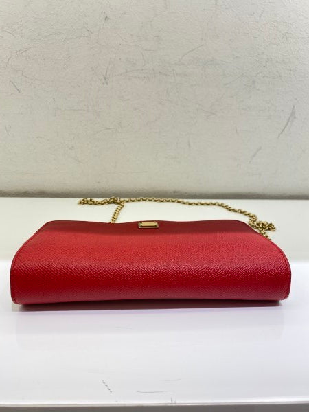 Dolce & Gabbana Red Crossbody Chain WOC