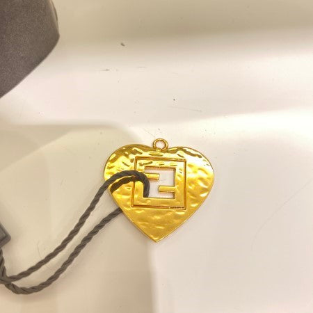 Fendi Gold FF Heart Pendant