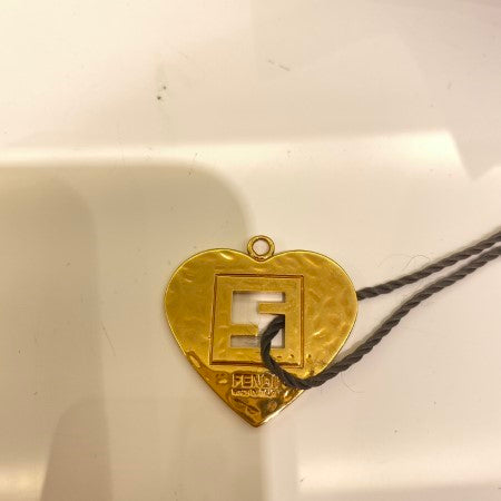 Fendi Gold FF Heart Pendant