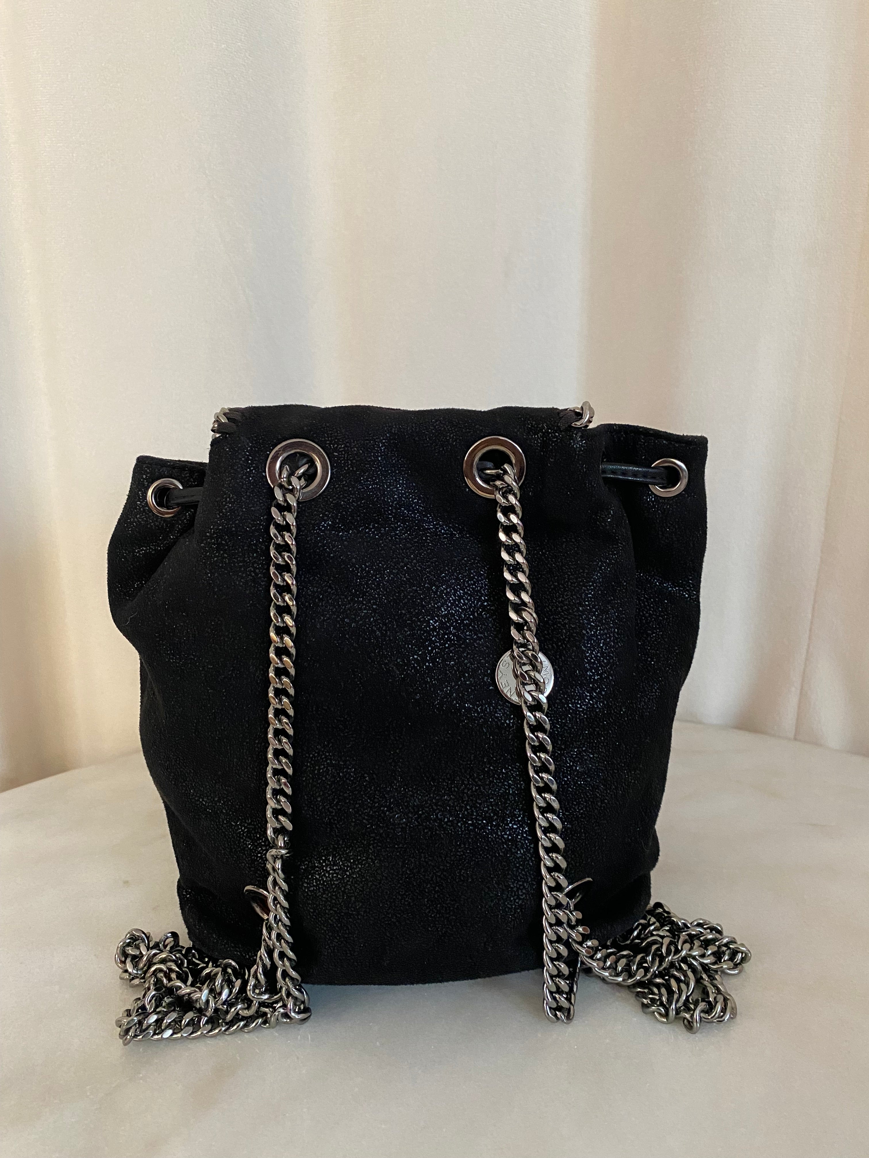 Stella Mccartney Black Falabella Backpack Bag