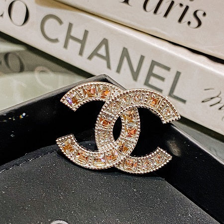 Chanel Silver Crystal Brooch