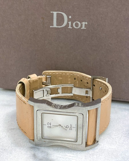 Christian Dior Pink Stainless Steel Chris 47 Quartz Watch