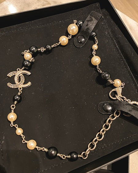 Chanel Bicolor Pearl Necklace