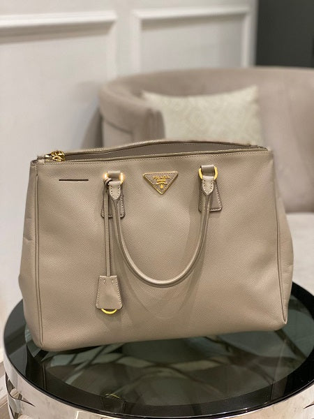 Prada Grey Galleria Large Tote Bag