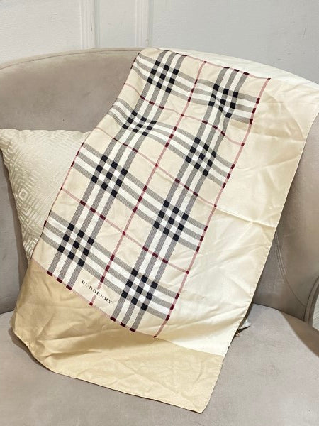 Burberry Bicolor Haymarket Square Silk Scarf