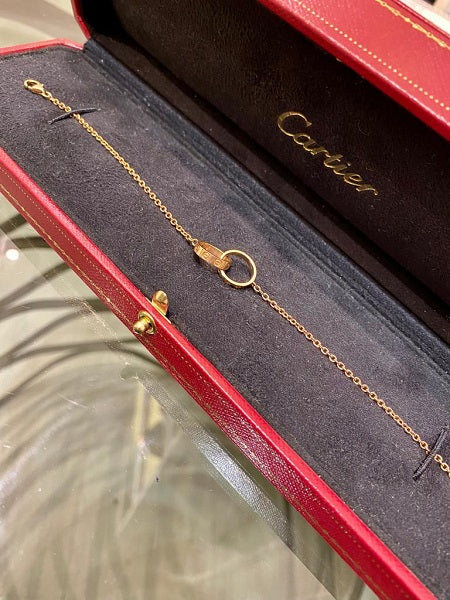 Cartier 18K Yellow Gold Love Hoops Chain Bracelet