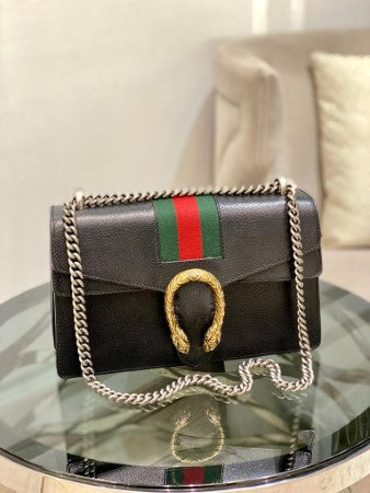 Gucci Black Web Mini Dionysus Shoulder Bag