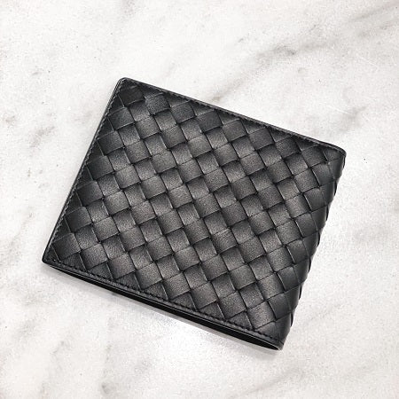 Bottega Veneta Black Intrecciato Wallet