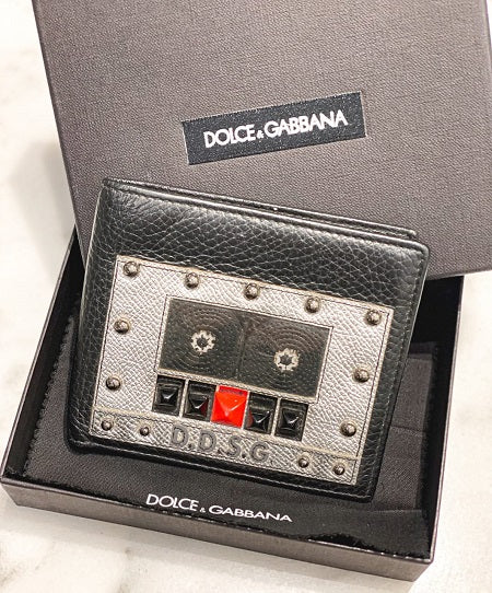 Dolce & Gabbana Black Bottalato Radio 6 CC Bifold Ltd.Ed Wallet