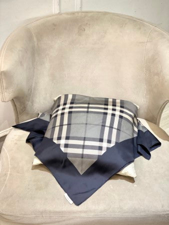 Burberry Grey House Check Square Scarf