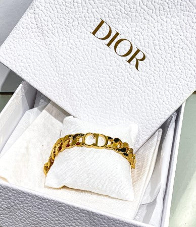 Christian Dior Gold CD Bracelet