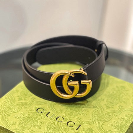 Gucci Black GG Belt 34