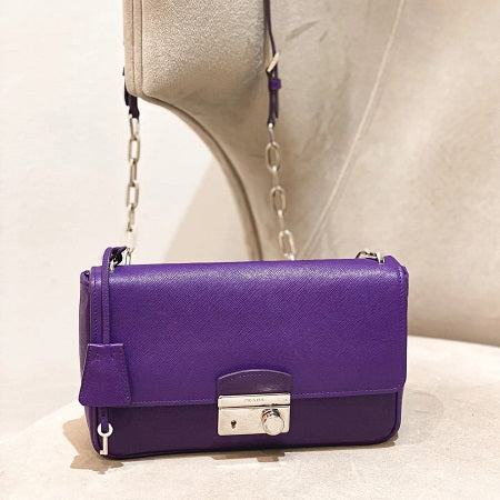 Prada Purple Flap Bag