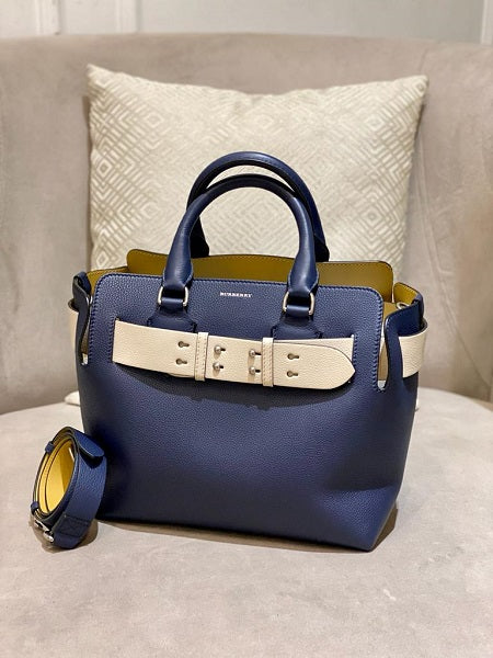 Burberry Navy Blue Marais Medium Bag