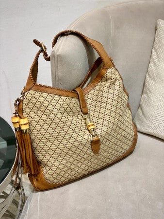 Gucci Bicolor Diamante New Jackie Shoulder Bag