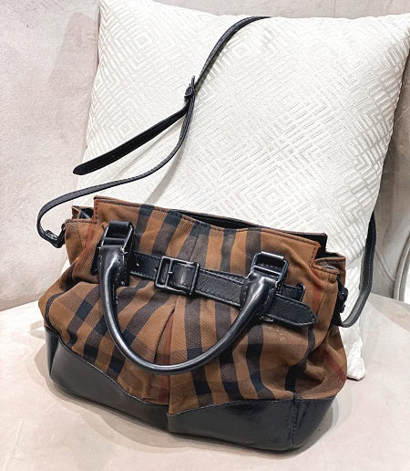 Burberry Bicolor Haymarket Bag