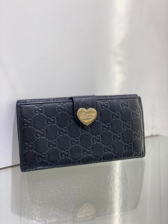 Gucci Black GG Guccissima Continental Wallet