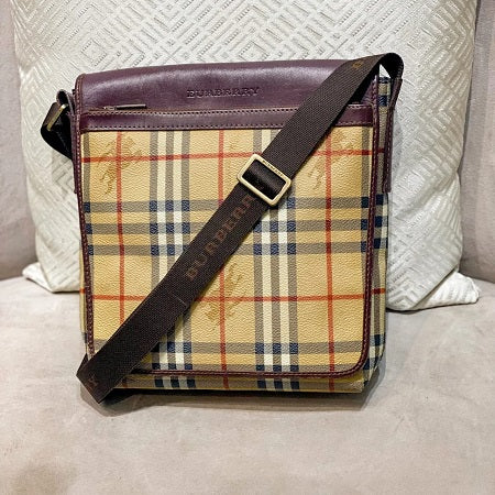 Burberry Brown Haymarket Crossbody Bag