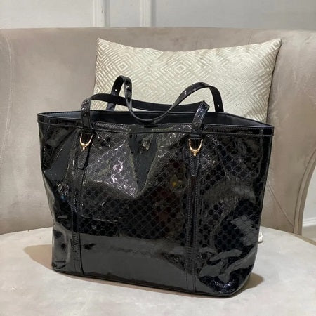 Gucci Black Vernis Microguccissima Bag