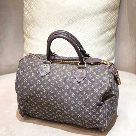 Louis Vuitton Brown Monogram Linen Speedy 30 Bag