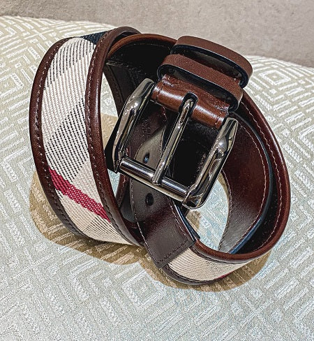 Burberry Brown House Check Belt 40