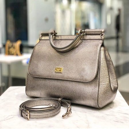 Dolce & Gabbana Silver Sicily Medium Bag