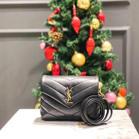 YSL Black Loulou Flap Bag