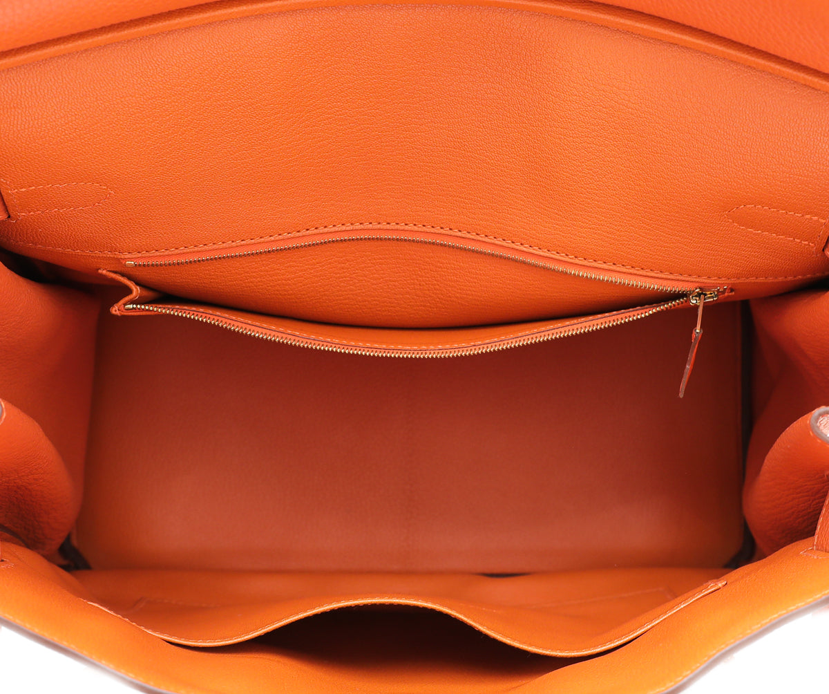 Hermes Orange Birkin 35 Bag