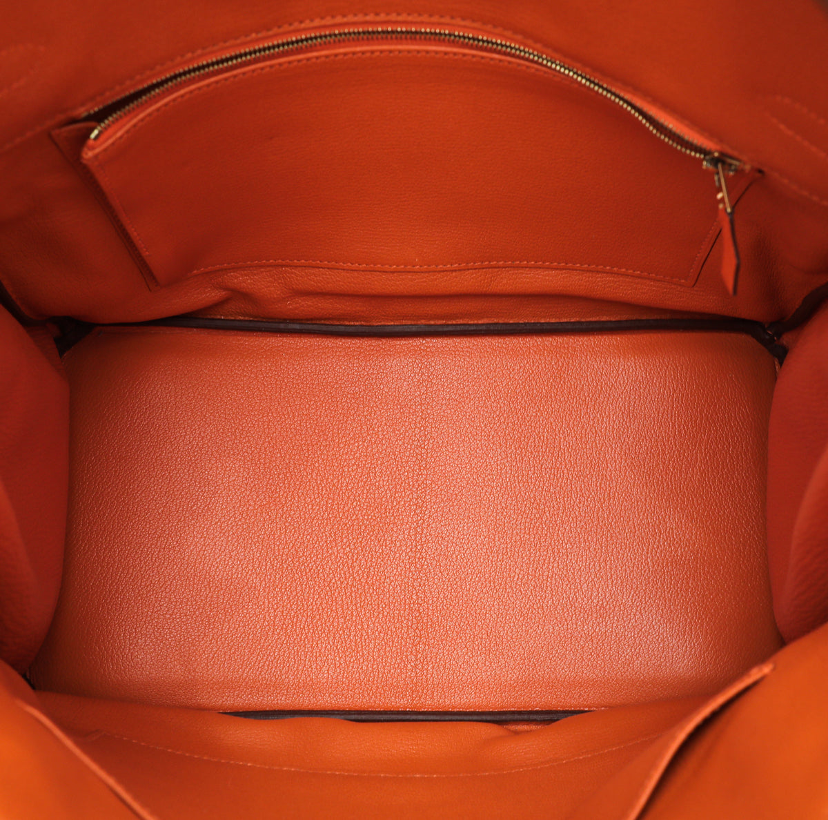 Hermes Orange Birkin 35 Bag