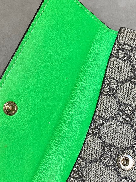 Gucci Bicolor GG Supreme Heart Print Wallet