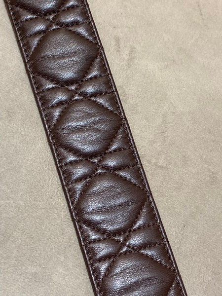 Christian Dior Brown Cannage Belt