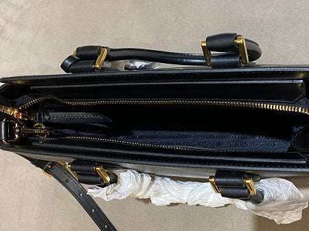 Prada Black Top Handle Tote Bag