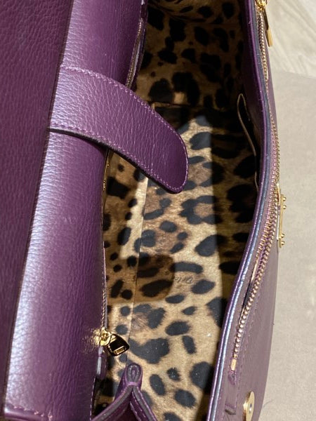 Dolce & Gabbana Purple Sicily Large Bag