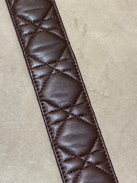 Christian Dior Brown Cannage Belt