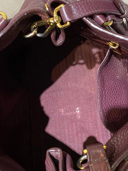 Prada Burgundy Vitello Daino Bag