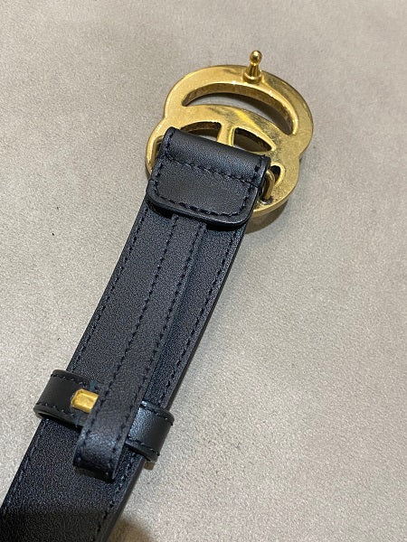 Gucci Black GG Belt 34