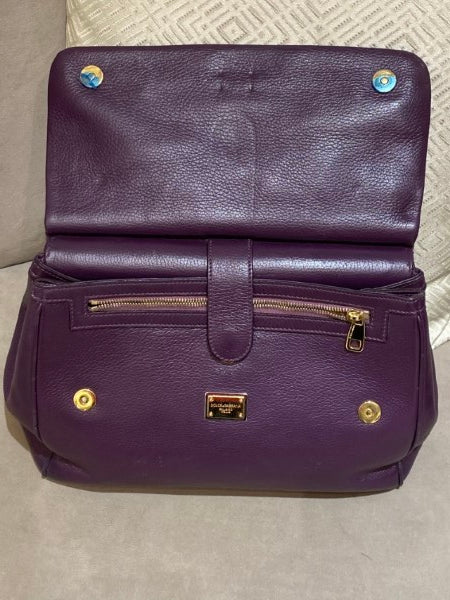 Dolce & Gabbana Purple Sicily Large Bag