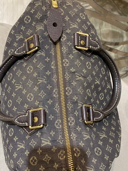 Louis Vuitton Brown Monogram Linen Speedy 30 Bag