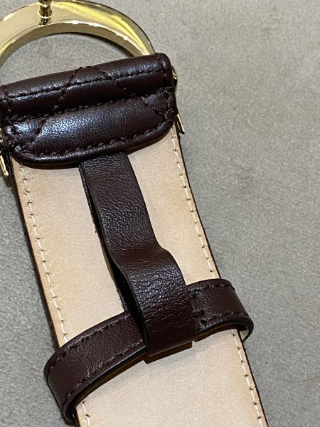 Christian Dior Brown Cannage Belt