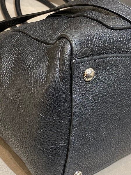 Prada Black Vitello Two Way Handbag Bag