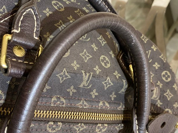 Louis Vuitton Brown Monogram Linen Speedy 30 Bag