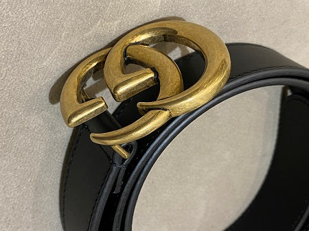 Gucci Black GG Belt 34